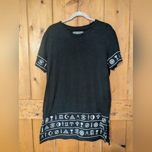 Brooklyn Cloth Mens Zodiac Graphic Tee Black White Astrology T Shirt Size L